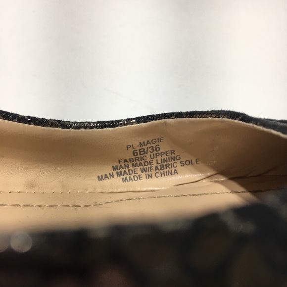 BCBG Paris Metallic Snakeskin Print Ballet Flats 6 - Picture 6 of 6